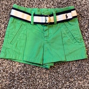 Ralph Lauren Green Kids' Shorts with Belt